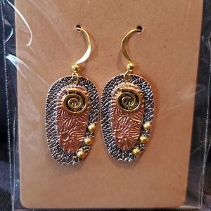 Bohemian Copper Dangle Earrings